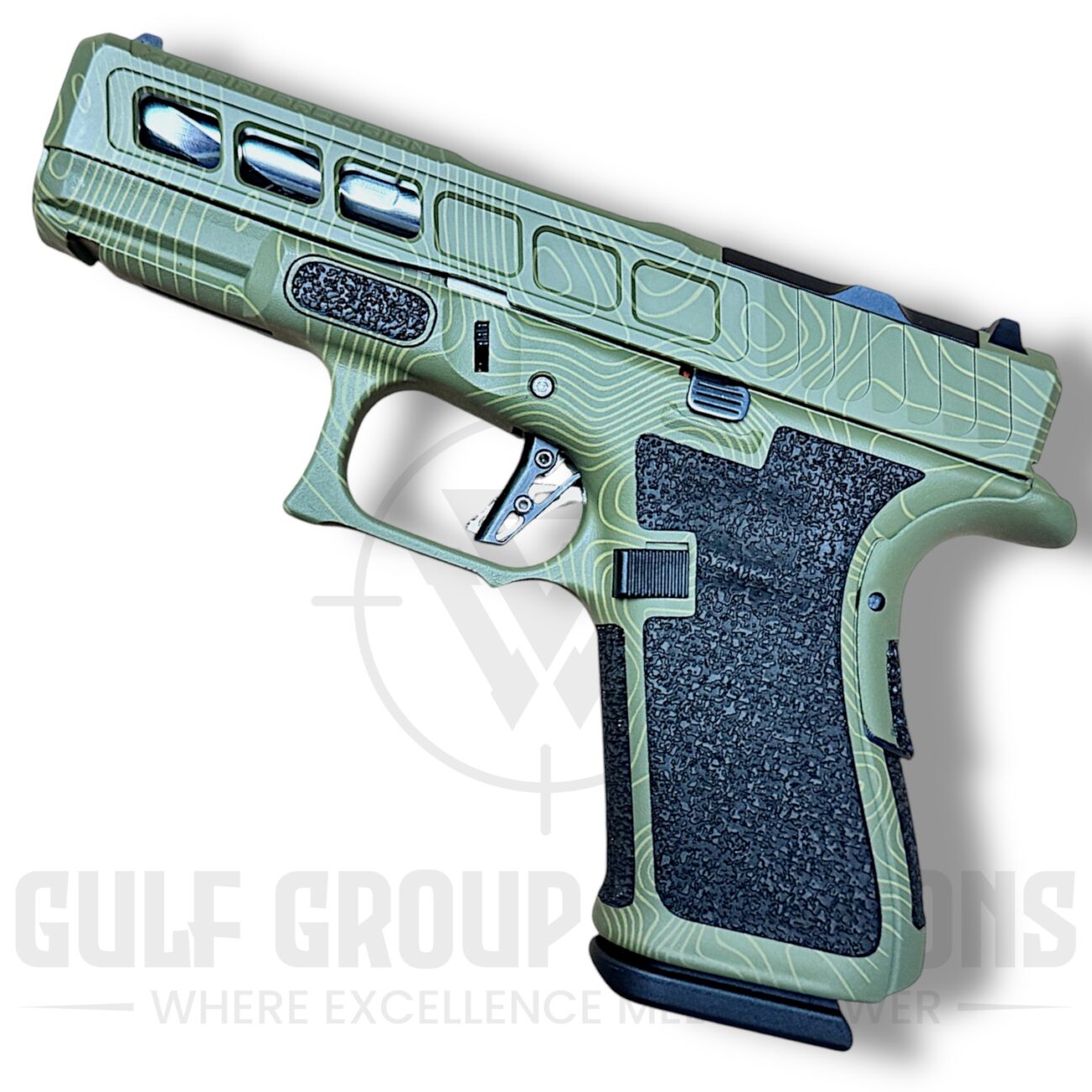 Weapon DNA Glock 19 Gen 5 MOS BLK 9MM Green Topo