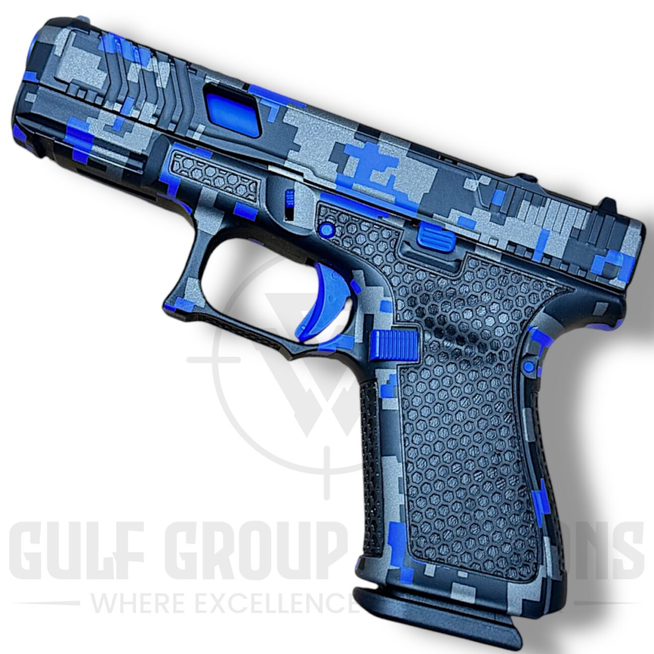 Weapon DNA Glock 19 Gen 5 MOS BLK 9MM Blue Digi Camo