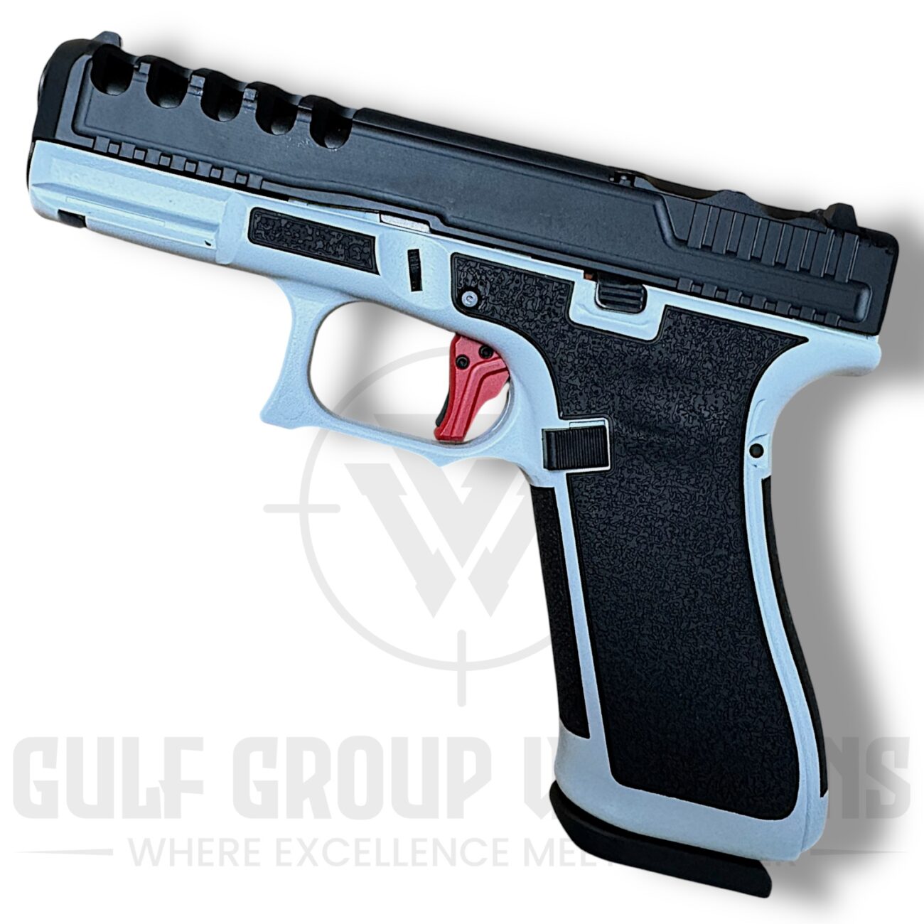 Weapon DNA GLOCK G45 G5 9mm BLACK & WHITE Red Trigger