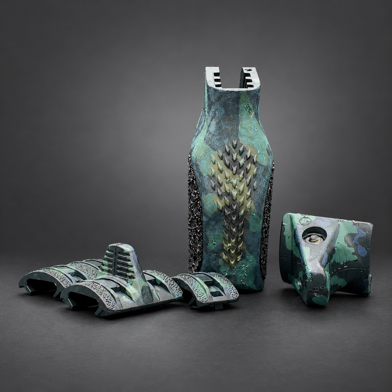 GGW Customs Blue Camo — Hand-Stippled Amend2 & Magpul Picatinny Combo - Image 2