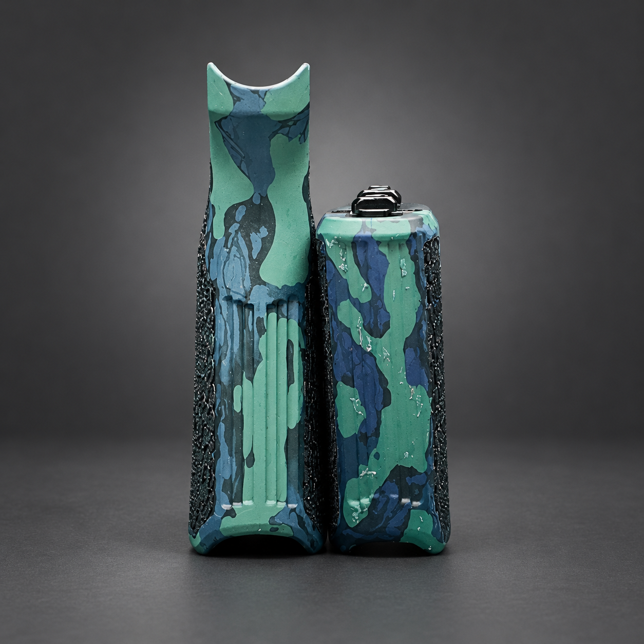 GGW Customs Blue Camo — Hand-Stippled DFCO Grip - Image 2